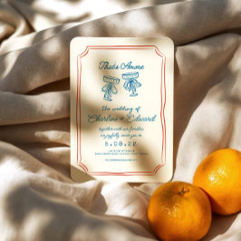 Handgezeichnete Funky Zeichnend Handschriftenhochz Einladung