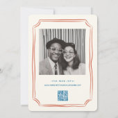 Handgezeichnete Funky Zeichnend Handschriftenhochz Einladung (Rückseite)