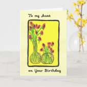 Handgezeichnete Geburtstagskarte für Tante Karte (Gelbe Blume)