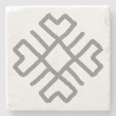 Handgezeichnete geometrische Entwurfsherzen für di Steinuntersetzer (Vorderseite)