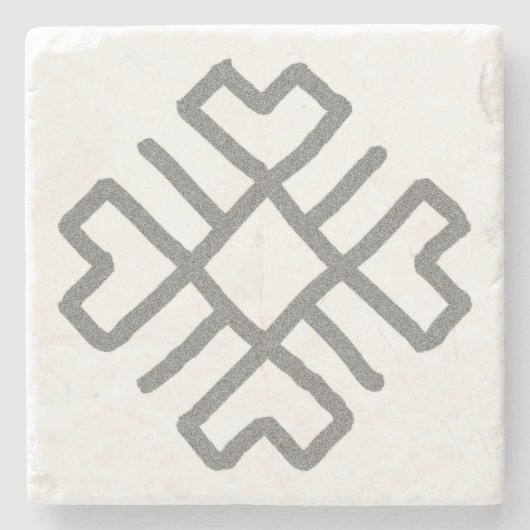 Handgezeichnete geometrische Entwurfsherzen für di Steinuntersetzer (Vorderseite)