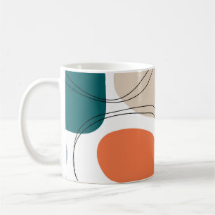 Handgezeichnete geometrische, nahtlose, moderne ab kaffeetasse