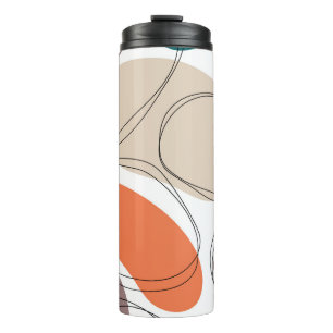 Handgezeichnete geometrische, nahtlose, moderne ab thermosbecher