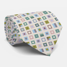 Handgezeichnete geometrische Quadrate Necktie Krawatte