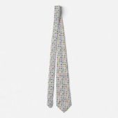 Handgezeichnete geometrische Quadrate Necktie Krawatte (Rückseite)