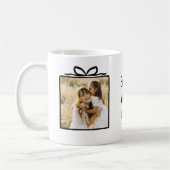Handgezeichnete Geschenkbox-Schleife Schwarz Weiß  Kaffeetasse (Links)