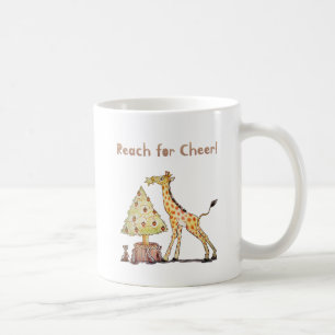 Handgezeichnete Giraffen-Weihnachtsbaum-Kunst Kaffeetasse