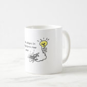 Handgezeichnete Glühbirne Neue Idee Kaffeetasse (VorderseiteRechts)