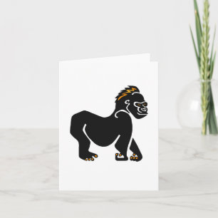 Handgezeichnete GORILLA - Wildfauna - Primat - Ape Karte