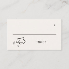 Handgezeichnete Graduierungskappe Platzkarte