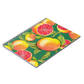 Handgezeichnete Grapefruits Nahtloses Muster Notizblock (Linke Seite)