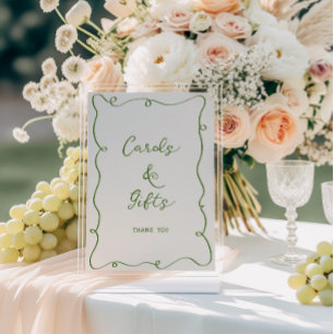 Handgezeichnete Green Frame Cards & Geschenke Poster