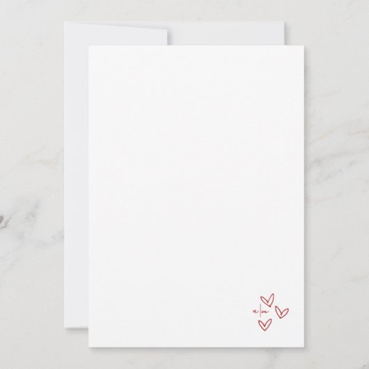 Handgezeichnete, griechische Hochzeit Einladung (Rückseite)