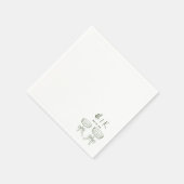 Handgezeichnete grüne Cocktail-Hochzeit Serviette (Ecke)