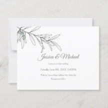 Handgezeichnete grüne Olive-Blätter