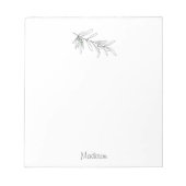 Handgezeichnete grüne Olive-Blätter Notizblock (Vorderseite)