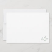 Handgezeichnete grüne Whimsikensehen Dankeskarte (Rückseite)