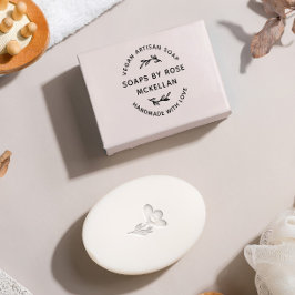 Handgezeichnete Grünflächen mit Liebe handgefertig Gummistempel