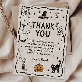 Handgezeichnete Halloween-Dankeskarten