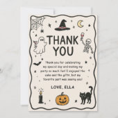 Handgezeichnete Halloween-Dankeskarten (Vorderseite)