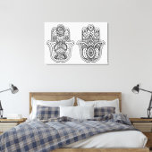 Handgezeichnete Hamsa mit Ornamenten 6 Leinwanddruck (Insitu (Schlafzimmer))