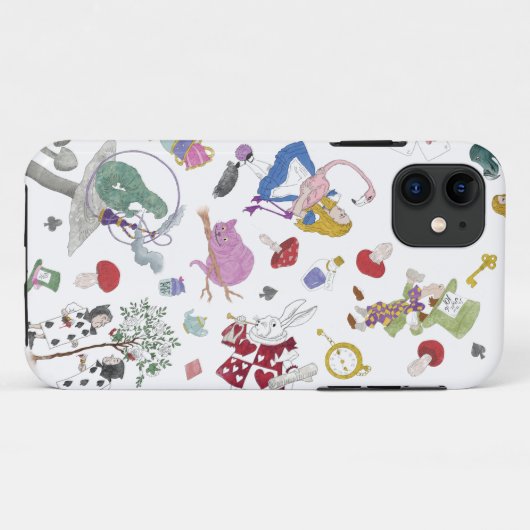 Handgezeichnete Handzelle mit Alice im Wunderland Case-Mate iPhone Hülle (Rückseite (Horizontal))