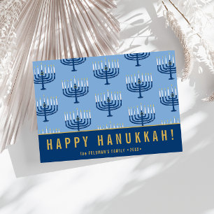 Handgezeichnete Hanukkah-Kerzen Frohes Hanukkah Feiertagskarte