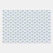 Handgezeichnete Hanukkah-Menora-Kerzen Geschenkpapier Set (Vorderseite)