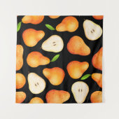 Handgezeichnete, helle Früchte nahtlos Muster. Rea Wandteppich (Vorderseite (Horizontal))