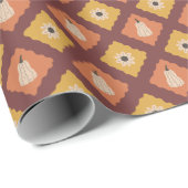 Handgezeichnete Herbst-Diamant-Wrapping Papier Rol Geschenkpapier (Rolleneckpunkt)