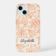 Handgezeichnete Herbst-Herbstlaube Kunst