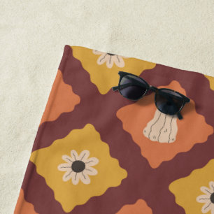 Handgezeichnete Herbstkleidung Strandtuch