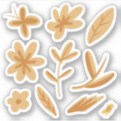 Handgezeichnete Herbstvillen Aufkleber (Vorderseite)