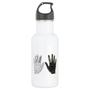 Handgezeichnete Herz-Hände Trinkflasche
