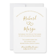 Handgezeichnete Herzen 50. Hochzeitsjubiläum Party