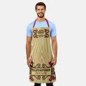 Handgezeichnete Herzen Begrüßungsbanner Holzkörner Schürze (Getragen)