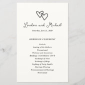 Handgezeichnete Herzen Doodle Modernes Hochzeitspr (Vorderseite)