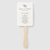 Handgezeichnete Herzen Doodle Modernes Hochzeitspr Fächer (Vorderseite)