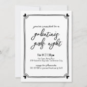 Handgezeichnete Herzen Girls Night Galentine's Day Einladung (Vorderseite)