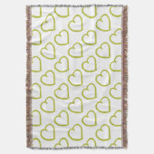 Handgezeichnete Herzen grün auf Weiß Decke (Vorderseite Vertikal)