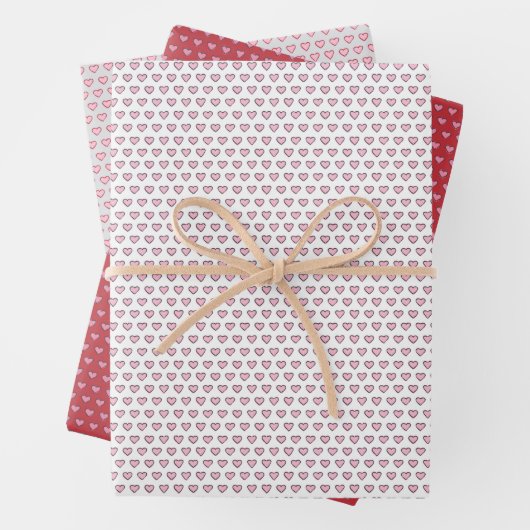 Handgezeichnete Herzen Vol. 1 Valentine Geschenkgu Geschenkpapier Set (Beispiel)