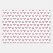 Handgezeichnete Herzen Vol. 2 Valentine Gift Wrap Geschenkpapier Set (Vorderseite)