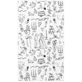 handgezeichnete Hochzeit Ehe Braut-Toile Tischdecke