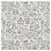 handgezeichnete Hochzeit Ehe vegan vegetarisch Stoff (Muster)