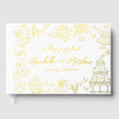 Handgezeichnete Hochzeit Gästebuch (Vorderseite)