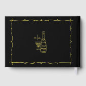 Handgezeichnete Hochzeit Gold Gästebuch (Rückseite)