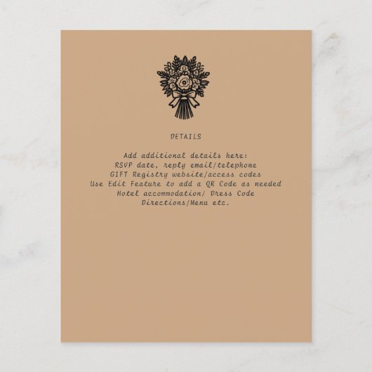 Handgezeichnete Hochzeitsbrücke Cartoon Groom Tera (Rückseite)