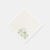 Handgezeichnete Hochzeitsessen-Initialen Serviette (Ecke)