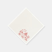 Handgezeichnete Hochzeitsessen-Initialen Serviette (Ecke)