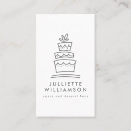 Handgezeichnete Hochzeitskuchen Wasserfarbe Visitenkarte